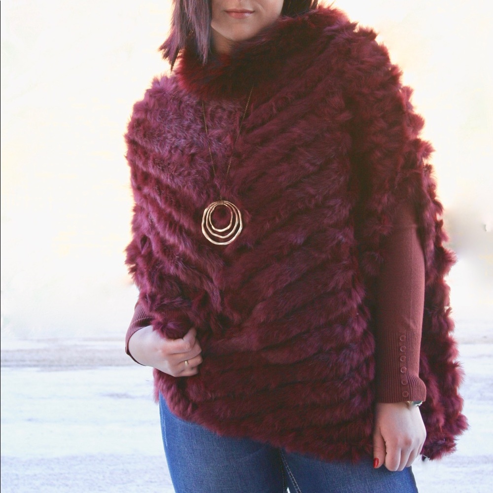 Real Fur Poncho